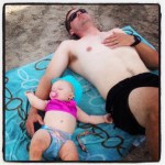 Napping on the Beach with Daddy