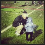 Landri and Daddy after the game