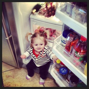 Sitting in the fridge