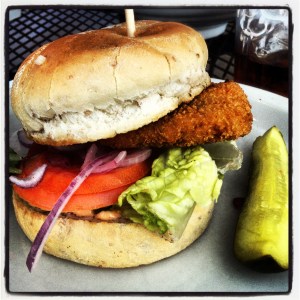 Earth Burger's Spicy Chik-in Sandwich