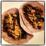 Zucchini Black Bean & Olive Tacos