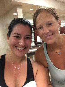 Melissa and Megan post Monsoon 10 miler