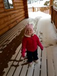 Landri was so excited!  First time in snow!